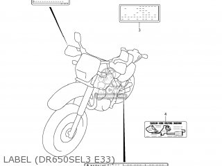 LABEL (DR650SEL3 E33) - DR650SE 2013 (L3) USA (E03)