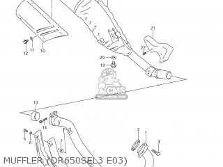 MUFFLER (DR650SEL3 E03) - DR650SE 2013 (L3) USA (E03)
