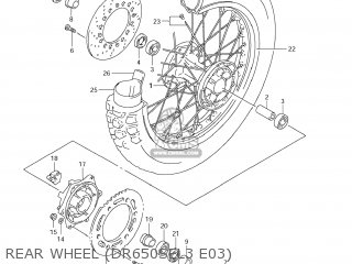 REAR WHEEL (DR650SEL3 E03) - DR650SE 2013 (L3) USA (E03)