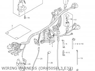 WIRING HARNESS (DR650SEL3 E33) - DR650SE 2013 (L3) USA (E03)