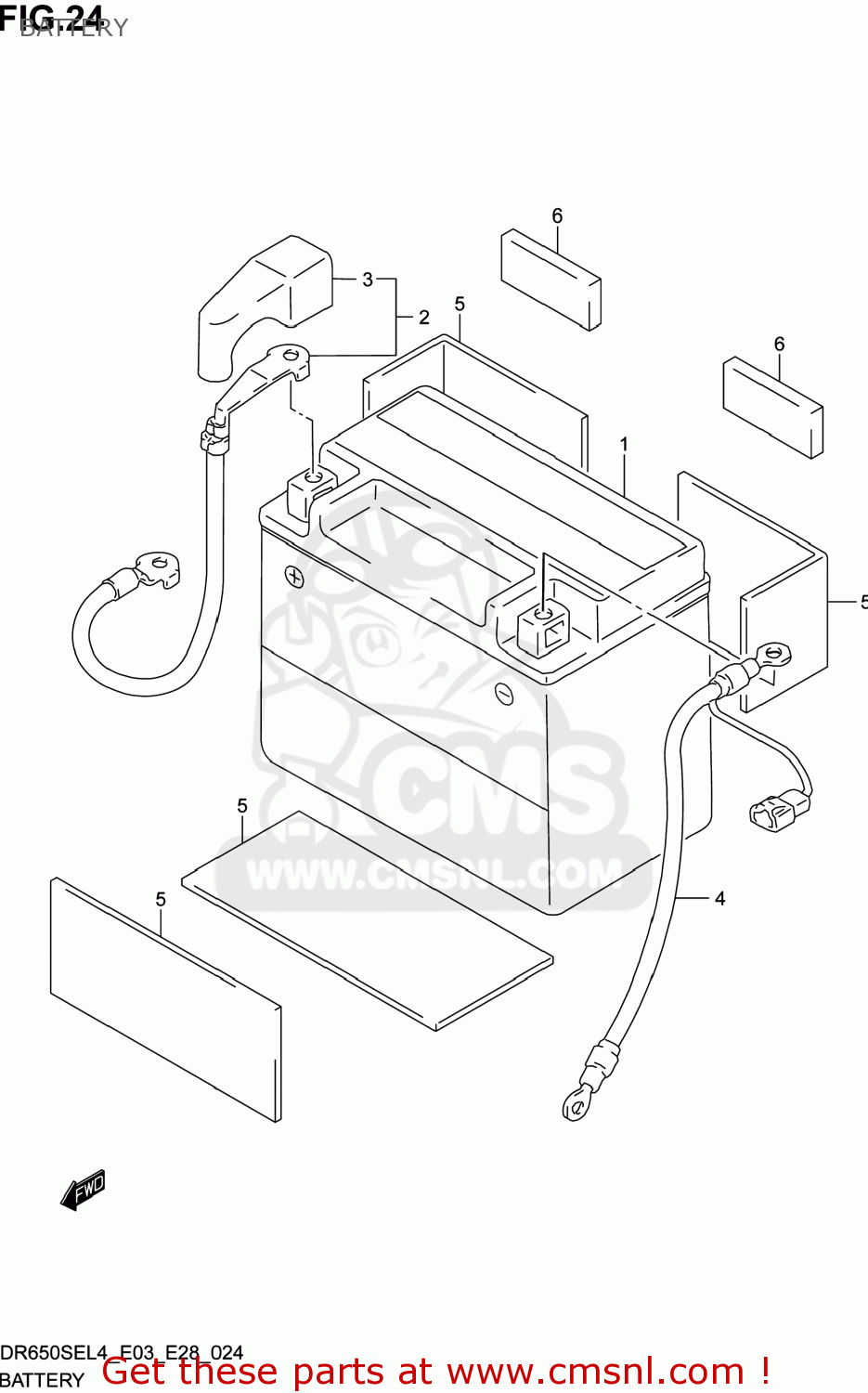 BATTERY DR650SE 2014 (L4) USA (E03)
