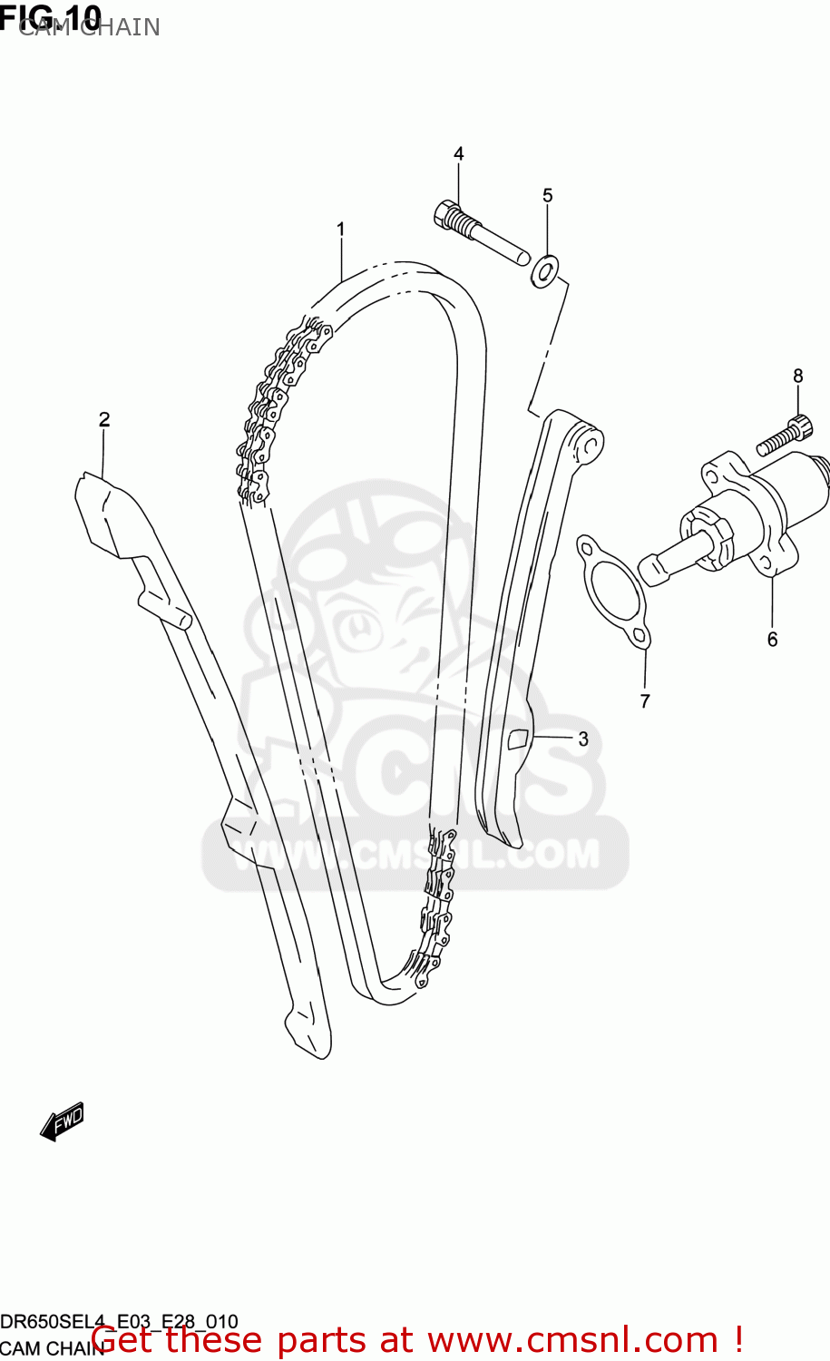 CAM CHAIN DR650SE 2014 (L4) USA (E03)