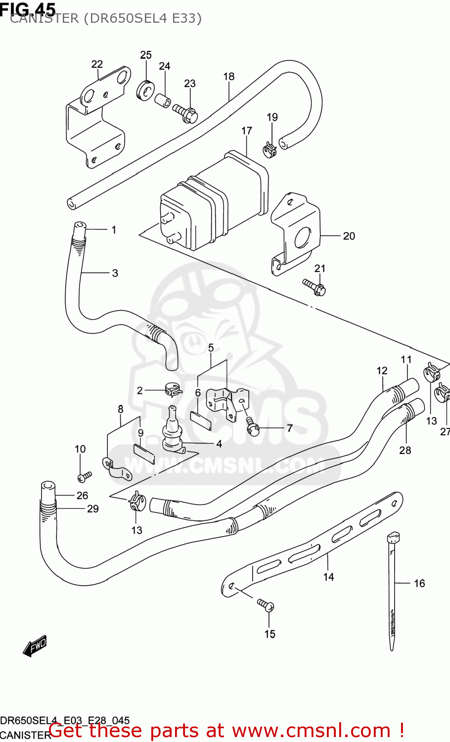 CANISTER (DR650SEL4 E33) DR650SE 2014 (L4) USA (E03)