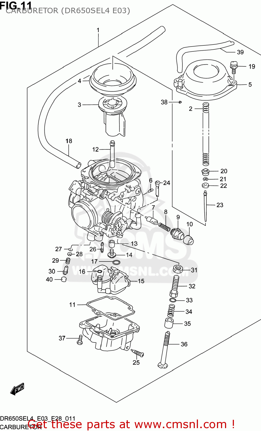 CARBURETOR (DR650SEL4 E03) DR650SE 2014 (L4) USA (E03)