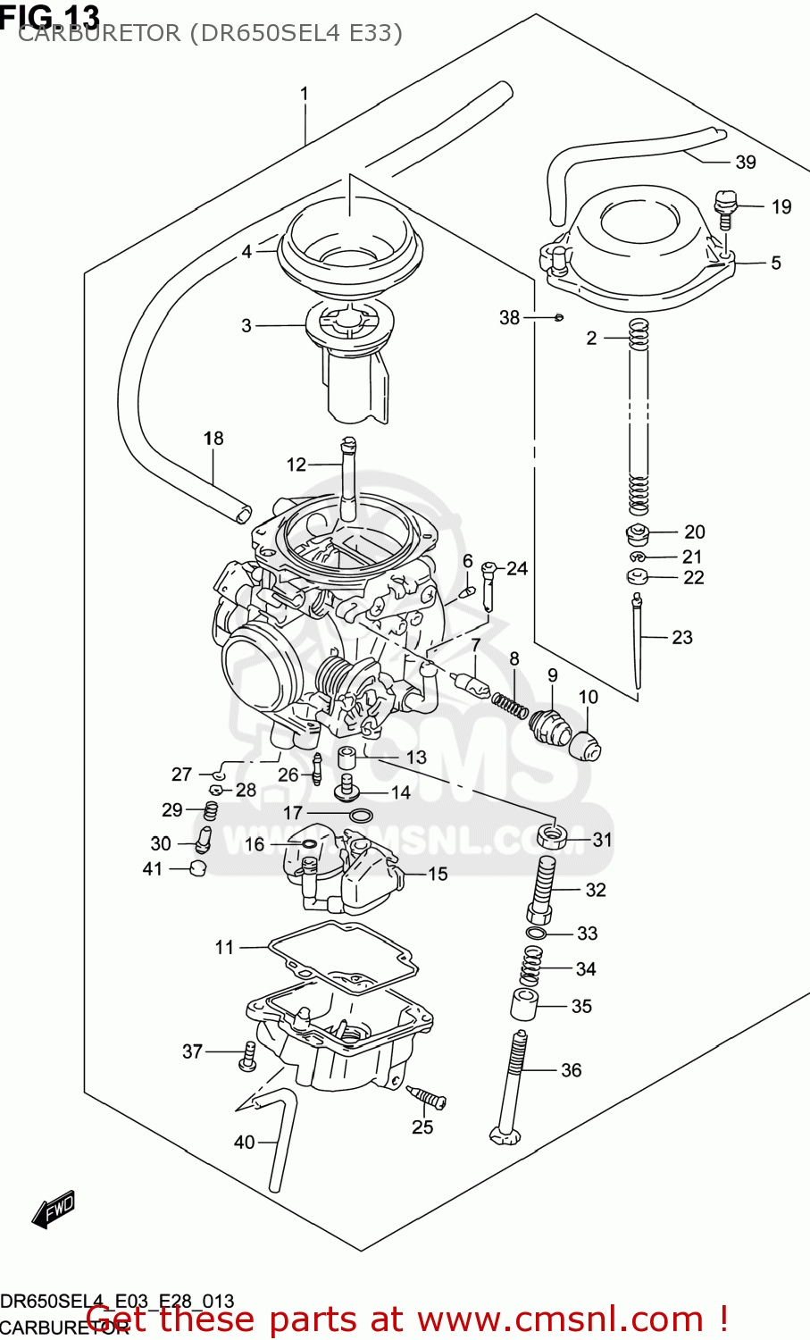 CARBURETOR (DR650SEL4 E33) DR650SE 2014 (L4) USA (E03)