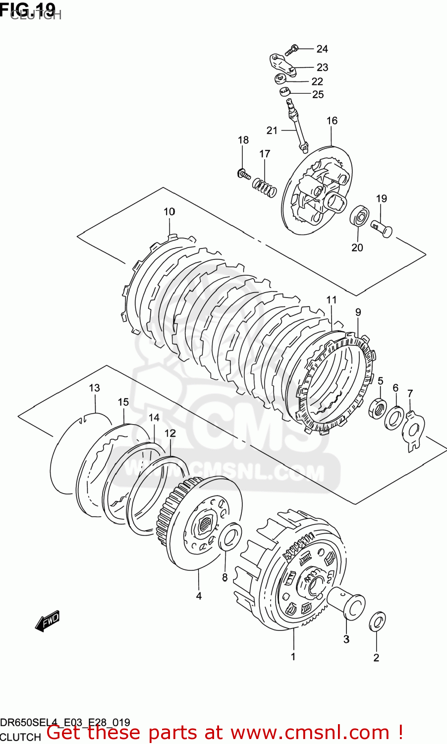 CLUTCH DR650SE 2014 (L4) USA (E03)