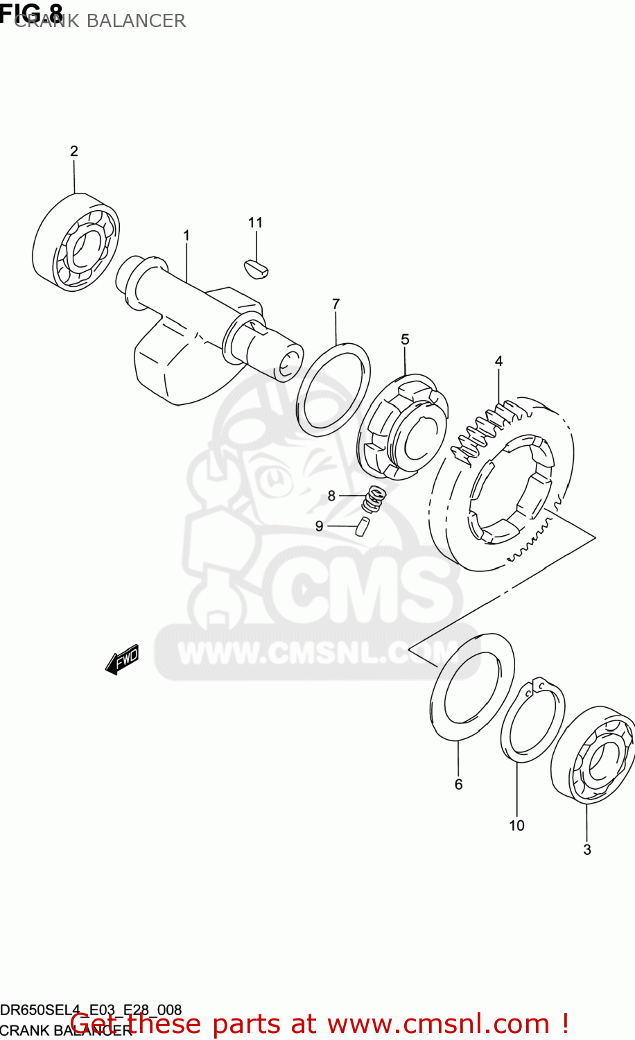 CRANK BALANCER DR650SE 2014 (L4) USA (E03)