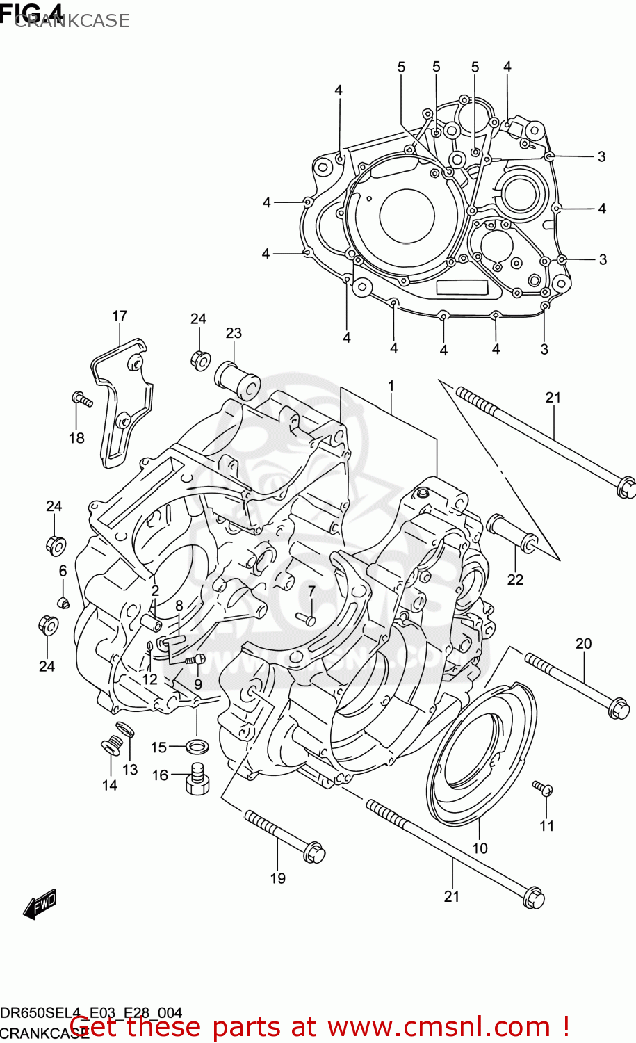 CRANKCASE DR650SE 2014 (L4) USA (E03)