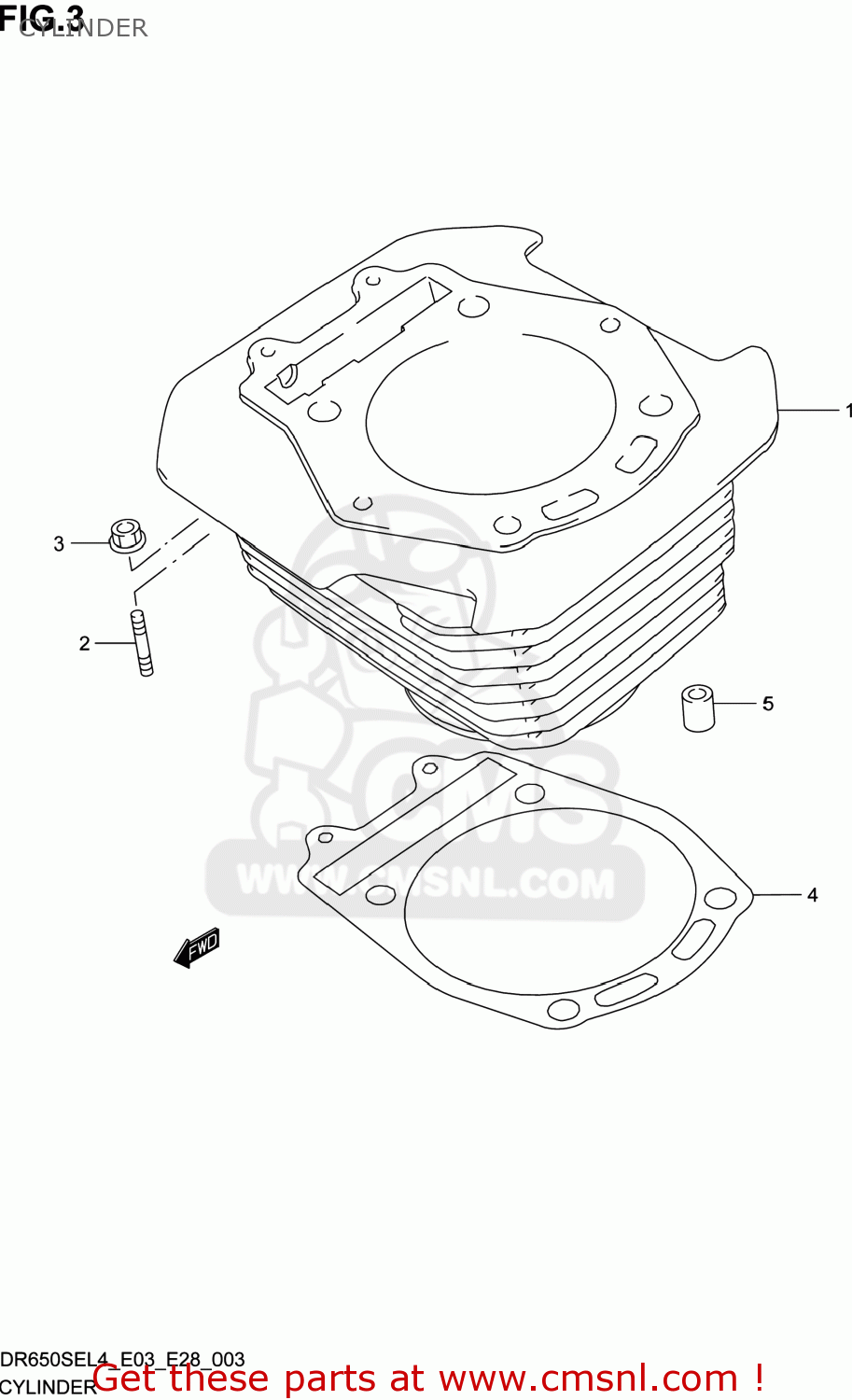 CYLINDER DR650SE 2014 (L4) USA (E03)