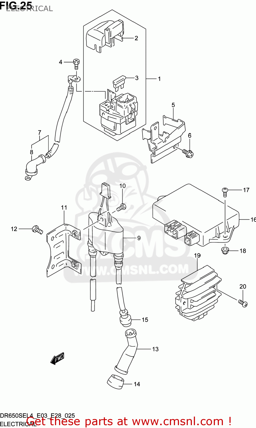 ELECTRICAL DR650SE 2014 (L4) USA (E03)