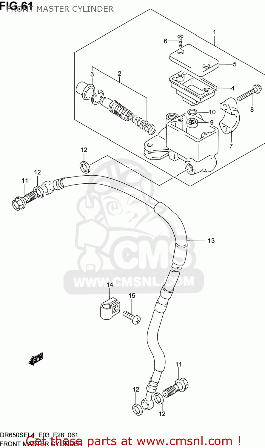 FRONT MASTER CYLINDER DR650SE 2014 (L4) USA (E03)