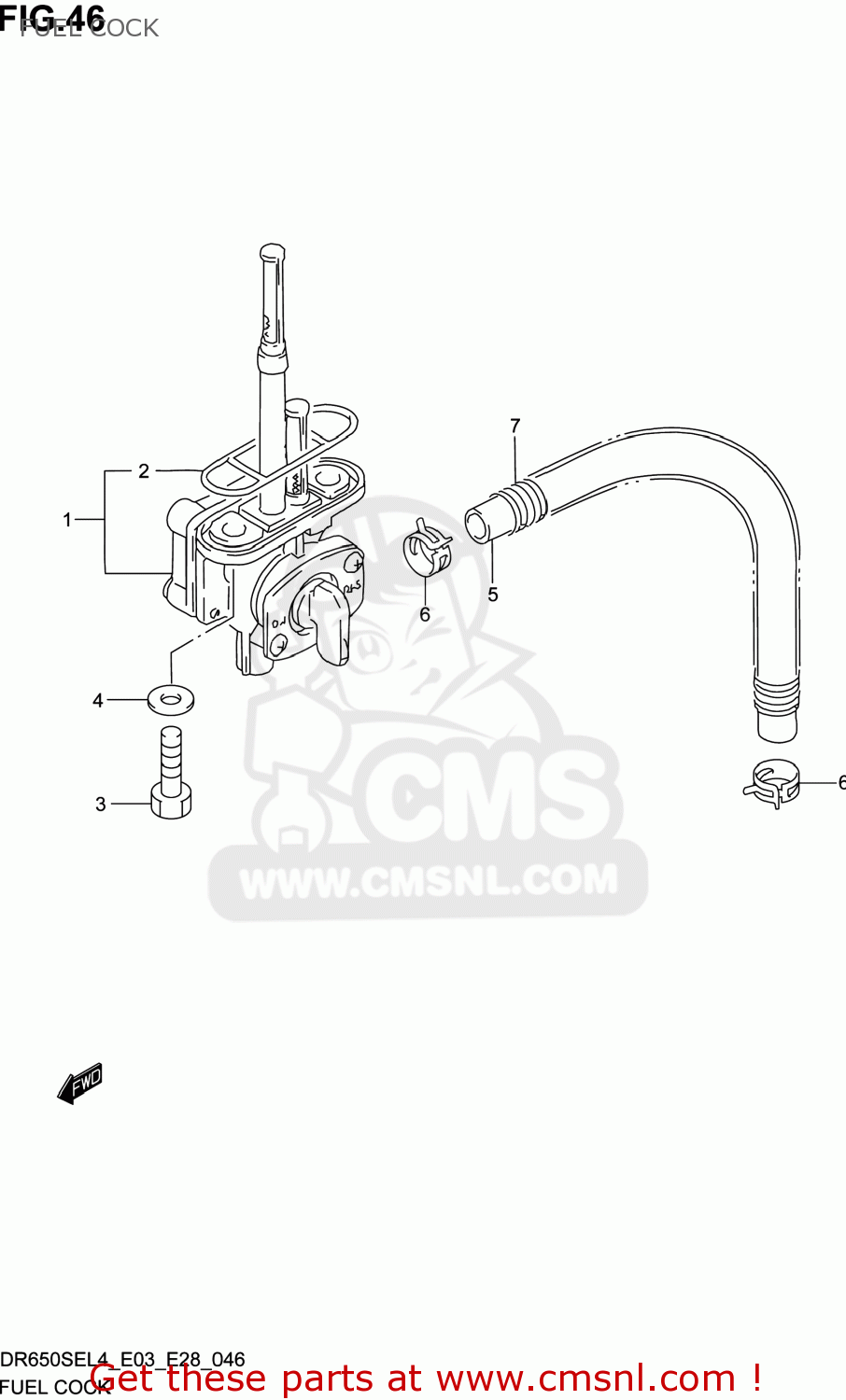 FUEL COCK DR650SE 2014 (L4) USA (E03)