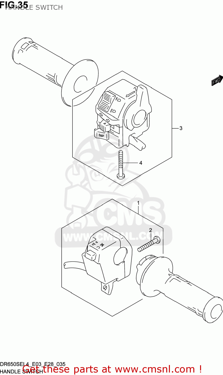 HANDLE SWITCH DR650SE 2014 (L4) USA (E03)