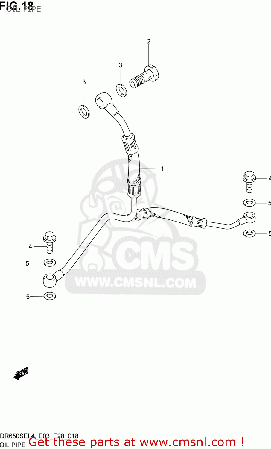 OIL PIPE DR650SE 2014 (L4) USA (E03)