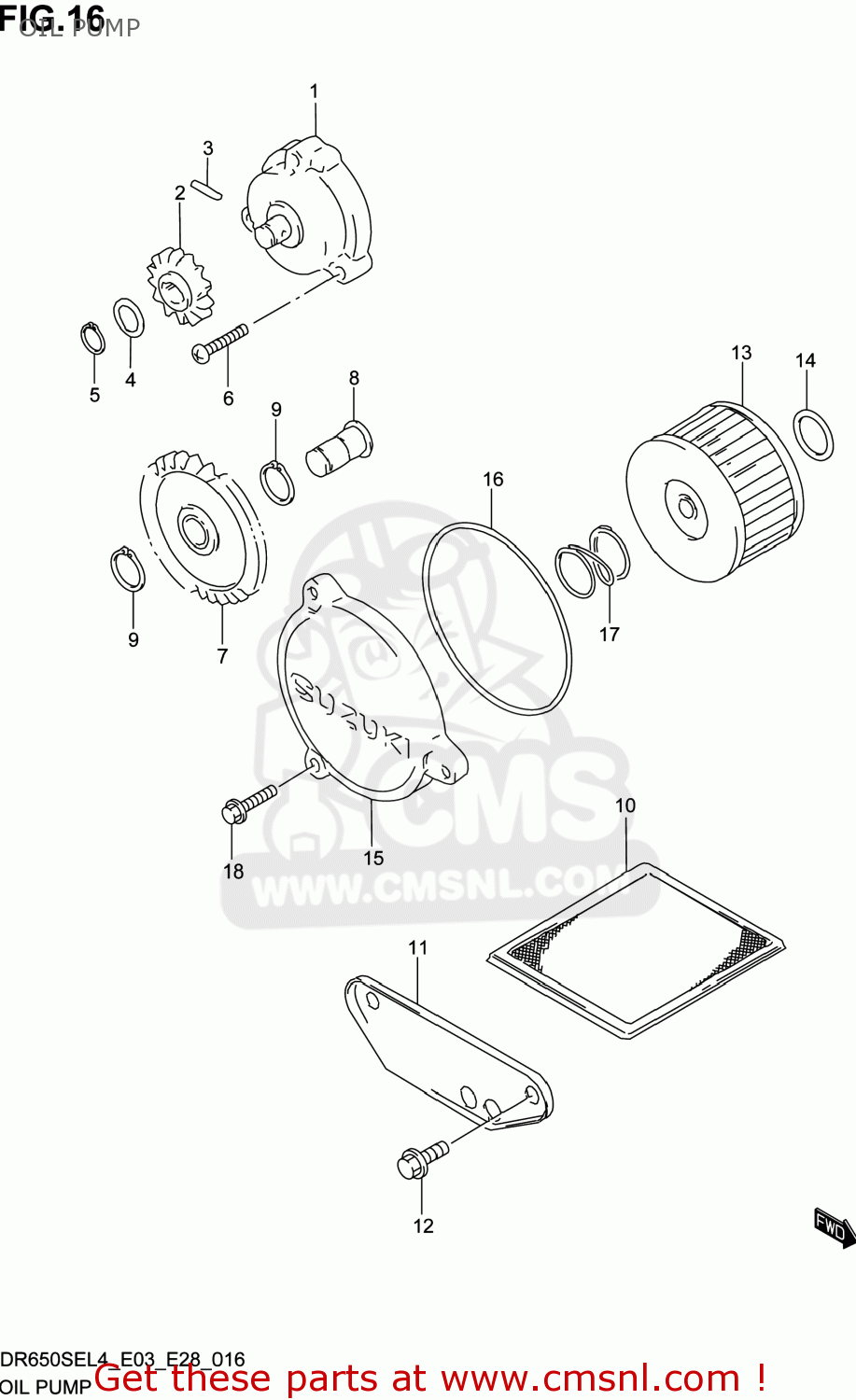 OIL PUMP DR650SE 2014 (L4) USA (E03)