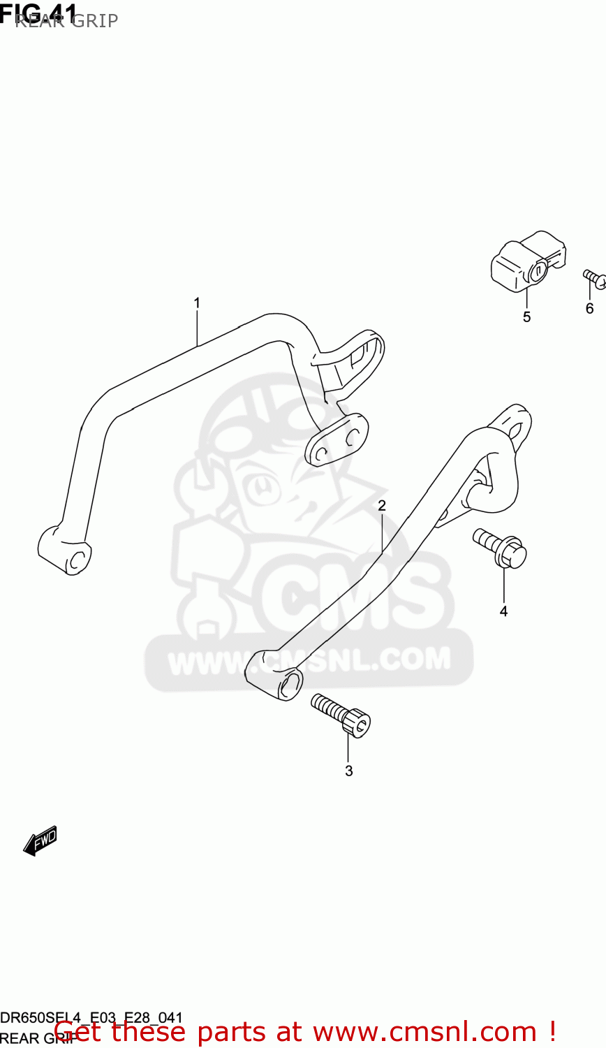 REAR GRIP DR650SE 2014 (L4) USA (E03)