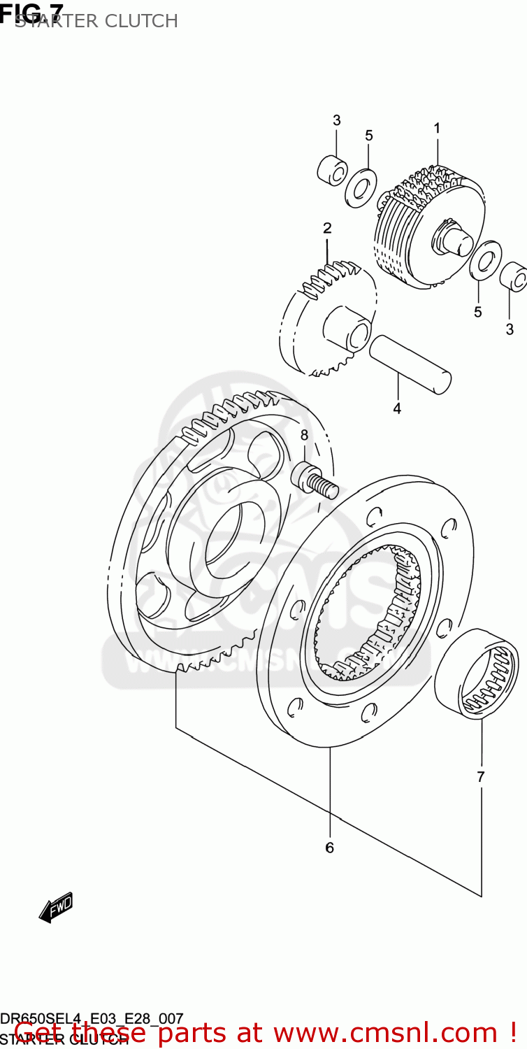 STARTER CLUTCH DR650SE 2014 (L4) USA (E03)