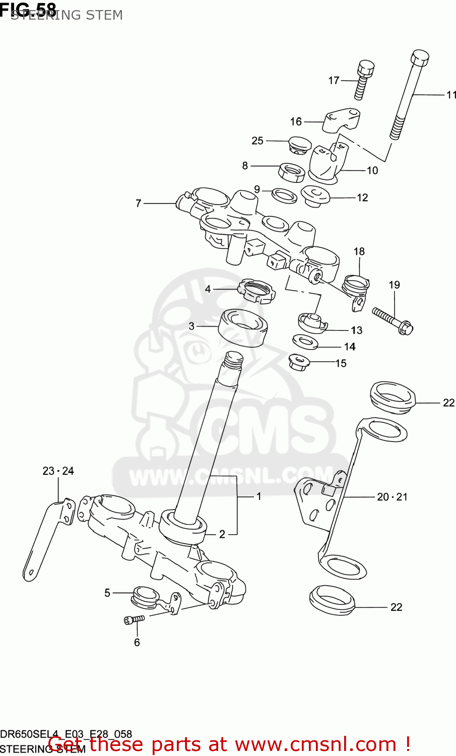 STEERING STEM DR650SE 2014 (L4) USA (E03)