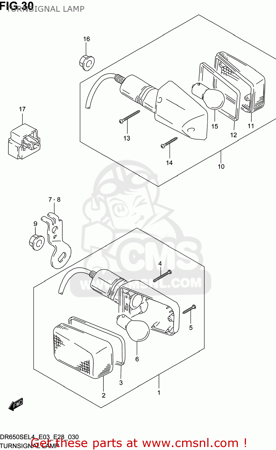 TURNSIGNAL LAMP DR650SE 2014 (L4) USA (E03)