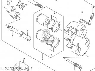 FRONT CALIPER - DR650SE 2014 (L4) USA (E03)