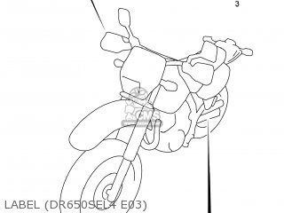 LABEL (DR650SEL4 E03) - DR650SE 2014 (L4) USA (E03)