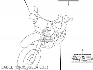 LABEL (DR650SEL4 E33) - DR650SE 2014 (L4) USA (E03)