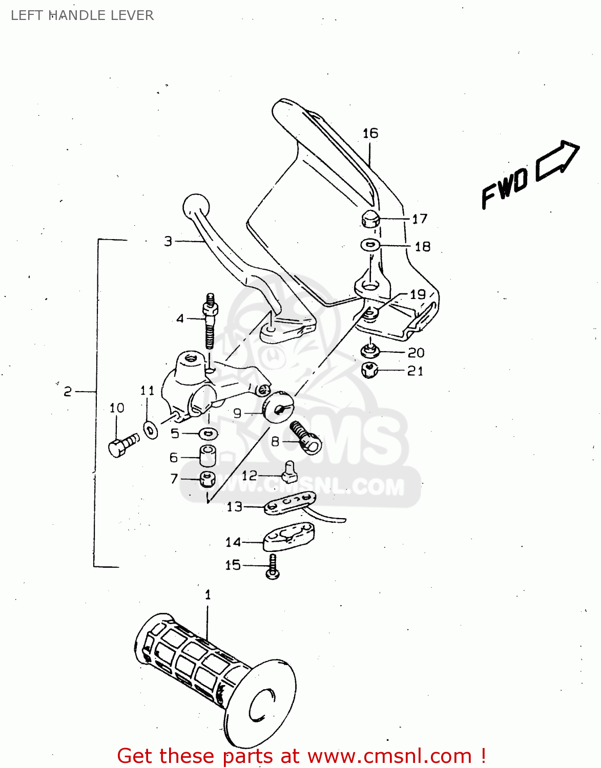 LEFT HANDLE LEVER DR650SEU 1996 (T) GERMANY (E22)
