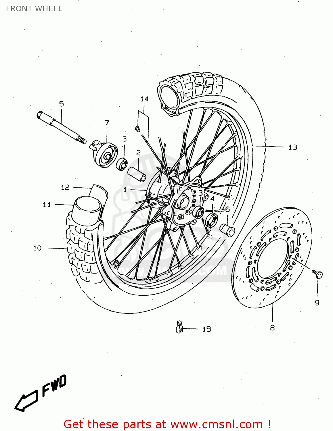 FRONT WHEEL DR650SEU 1996 (T) GERMANY (E22)