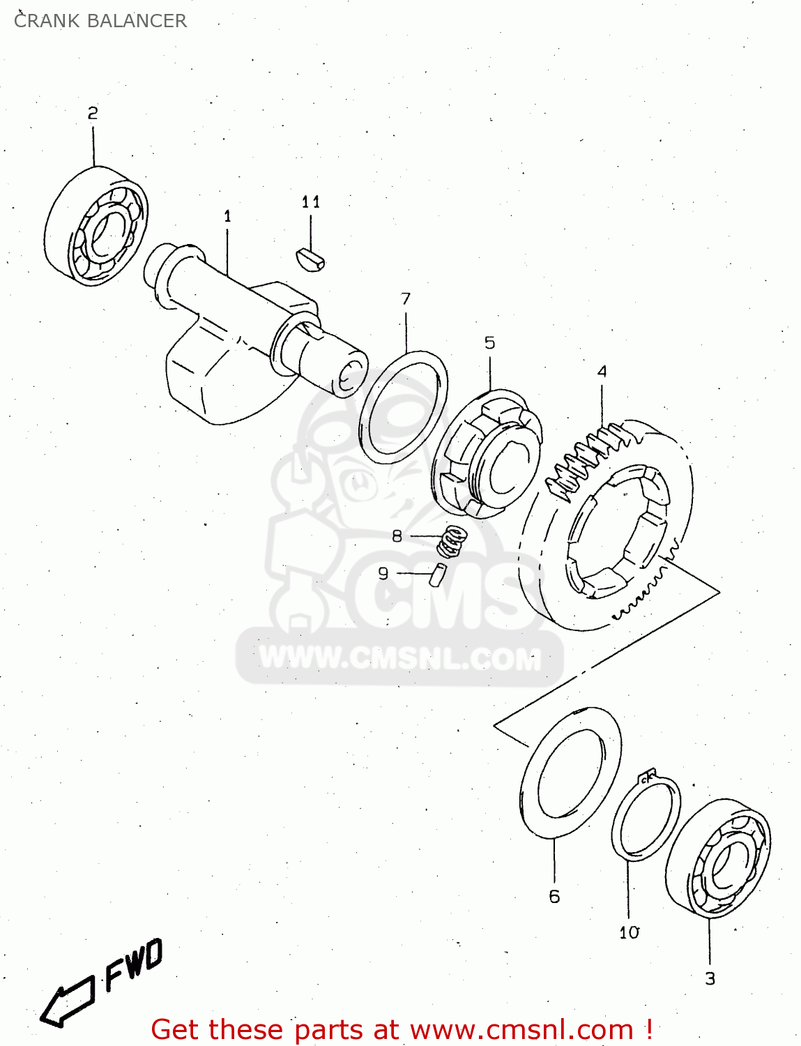 CRANK BALANCER DR650SEU 1996 (T) GERMANY (E22)