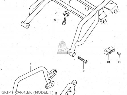 GRIP - CARRIER (MODEL T) - DR650SEU 1996 (T) GERMANY (E22)