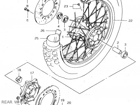 REAR WHEEL - DR650SEU 1996 (T) GERMANY (E22)