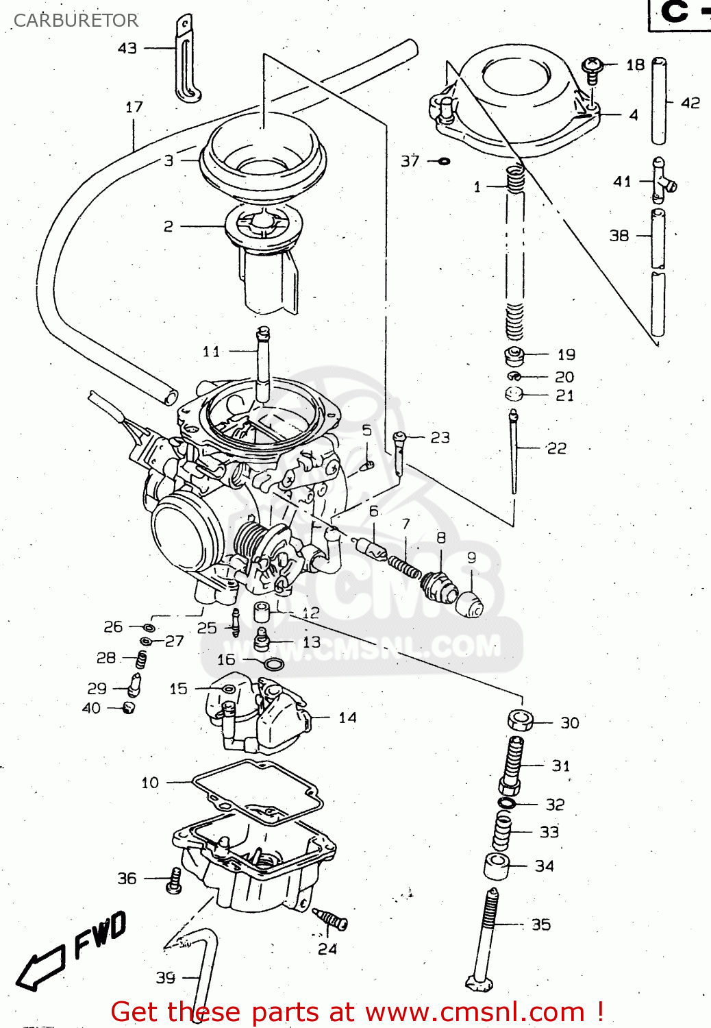CARBURETOR DR650SEU 1997 (V) GERMANY (E22)