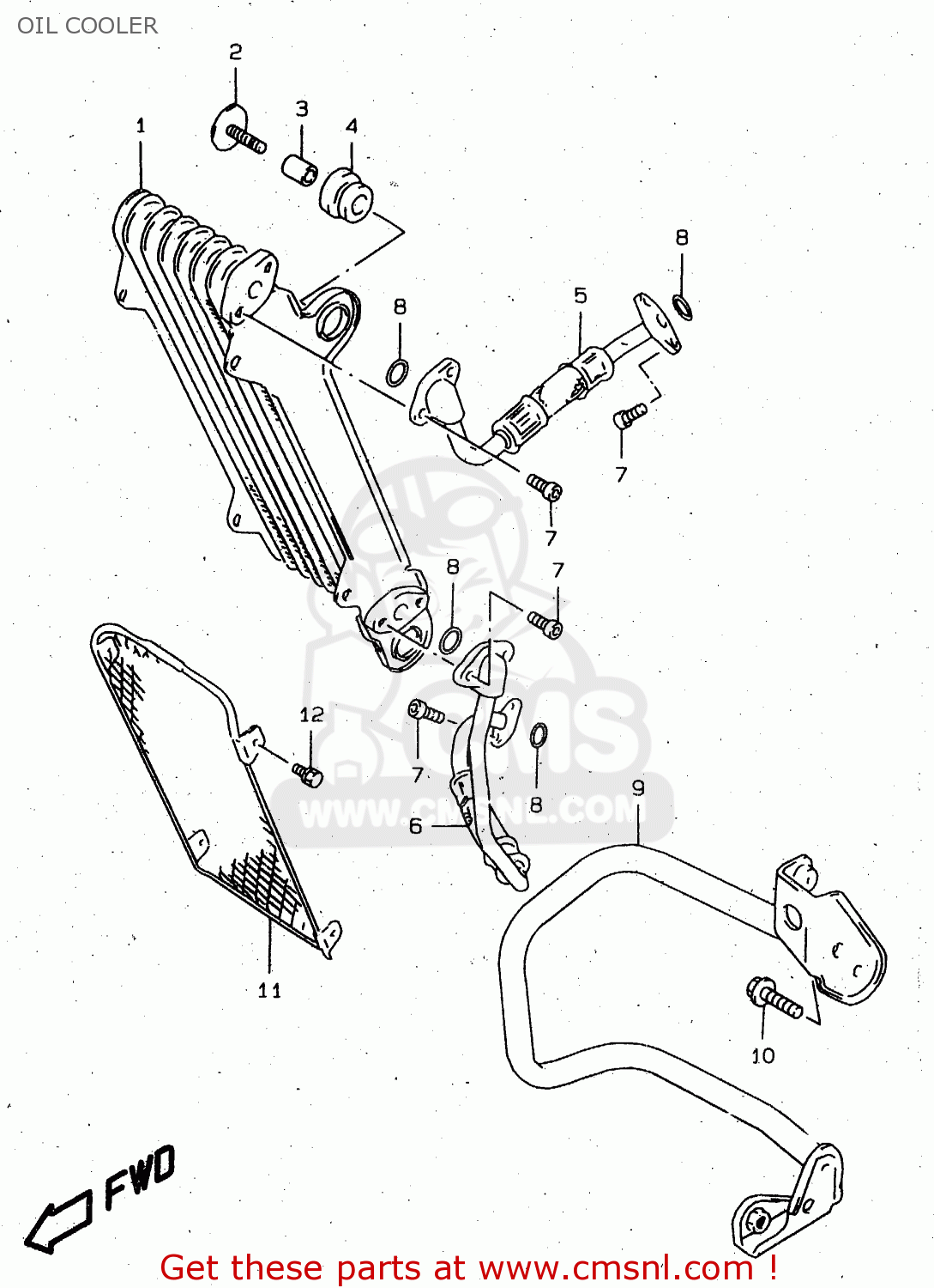 OIL COOLER DR650SEU 1997 (V) GERMANY (E22)