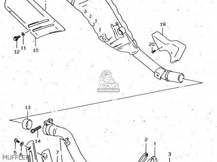 MUFFLER - DR650SEU 1997 (V) GERMANY (E22)