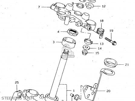STEERING STEM - DR650SEU 1997 (V) GERMANY (E22)