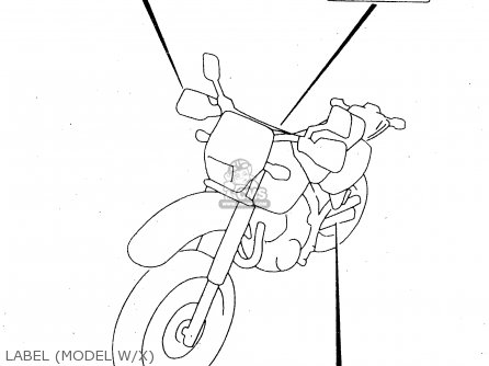 LABEL (MODEL W/X) - DR650SEU 1998 (W) GERMANY (E22)