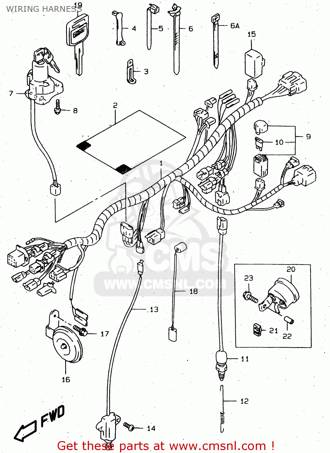 WIRING HARNESS DR650SEU 1999 (X) GERMANY (E22)