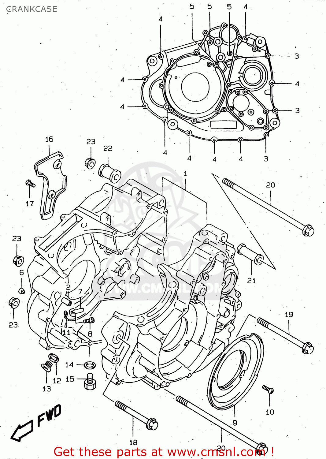 CRANKCASE DR650SEU 1999 (X) GERMANY (E22)