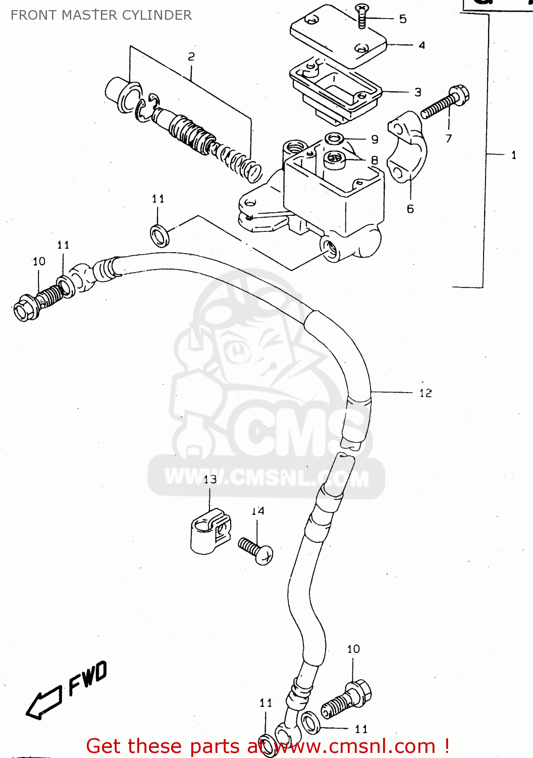 FRONT MASTER CYLINDER DR650SEU 1999 (X) GERMANY (E22)