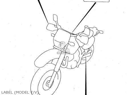 LABEL (MODEL T/V) - DR650SEU 1999 (X) GERMANY (E22)