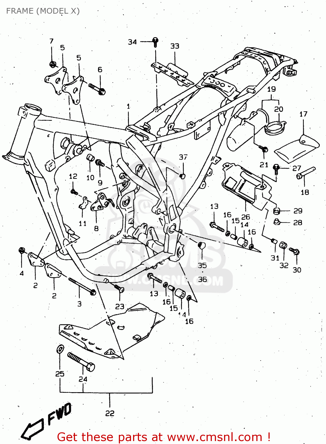 FRAME (MODEL X) DR650SEU 2000 (Y)