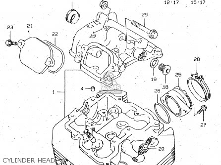 CYLINDER HEAD - DR650SEU 2000 (Y)