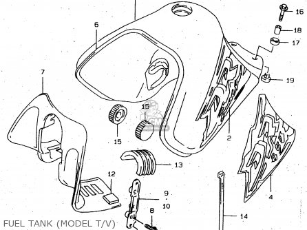 FUEL TANK (MODEL T/V) - DR650SEU 2000 (Y)
