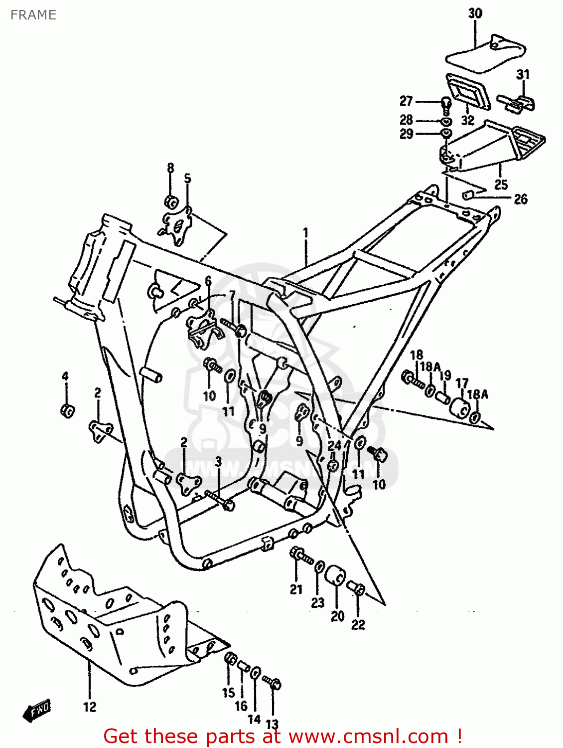 FRAME DR750S 1988 (J) (E04 E18 E22 E34 E75 E77)