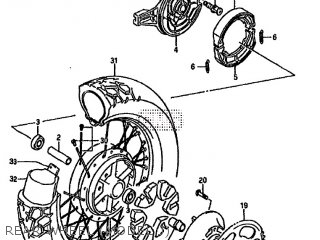 REAR WHEEL (MODEL J) - DR750S 1988 (J) (E04 E18 E22 E34 E75 E77)