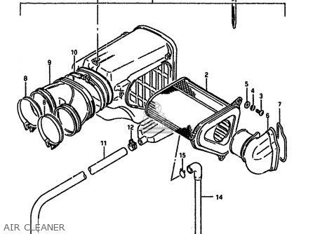 AIR CLEANER - DR750S 1988 (J) (E04 E18 E22 E34 E75 E77)