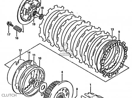 CLUTCH - DR750S 1988 (J) (E04 E18 E22 E34 E75 E77)
