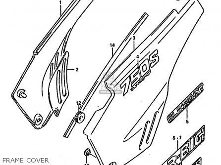 FRAME COVER - DR750S 1988 (J) (E04 E18 E22 E34 E75 E77)
