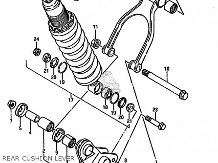 REAR CUSHION LEVER - DR750S 1988 (J) (E04 E18 E22 E34 E75 E77)