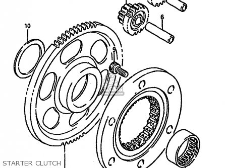 STARTER CLUTCH - DR750S 1988 (J) (E04 E18 E22 E34 E75 E77)